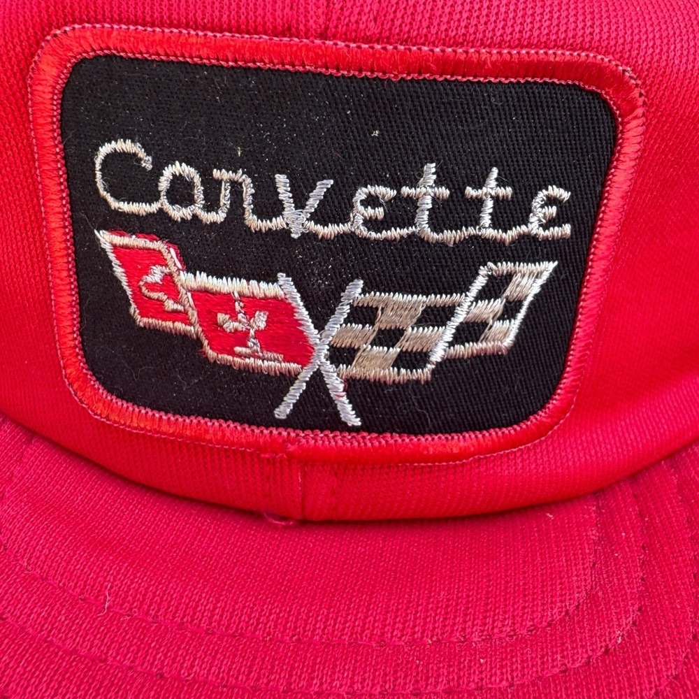 Vintage Corvette Hat Red Patch Snapback Adjustable Baseball Cap Made In USA‎ - Picture 2 of 7
